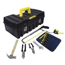 Juego combinado de herramienta profesional básico en caja plástica compacta, 13 piezas, Surtek
