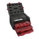 Juego combinado de herramienta para mecánico con caja plástica de 3 gavetas, 450 piezas, Urrea