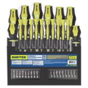 Juego de destornilladores con mango bimaterial en rack combinados, 36 piezas, Surtek