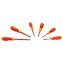 Juego de destornilladores con mango bimaterial 1000 V combinados, 6 piezas, Surtek
