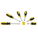 Juego de destornilladores con mango bimaterial en blíster combinados, 6 piezas, Surtek
