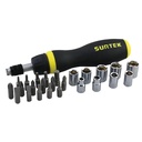 Juego de puntas y accesorios hexágono de 1/4", 26 piezas, Surtek