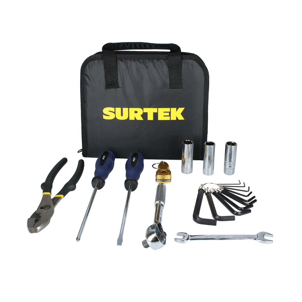 Juego combinado de herramienta para motocicleta, 12 piezas, Surtek