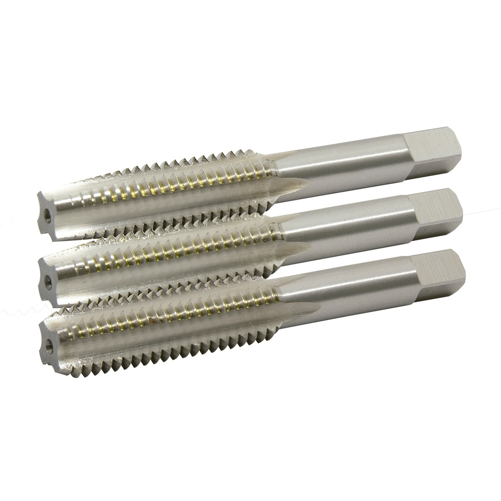 Juego de 3 machuelos de acero de alta velocidad 1/8"-40NS, Urrea