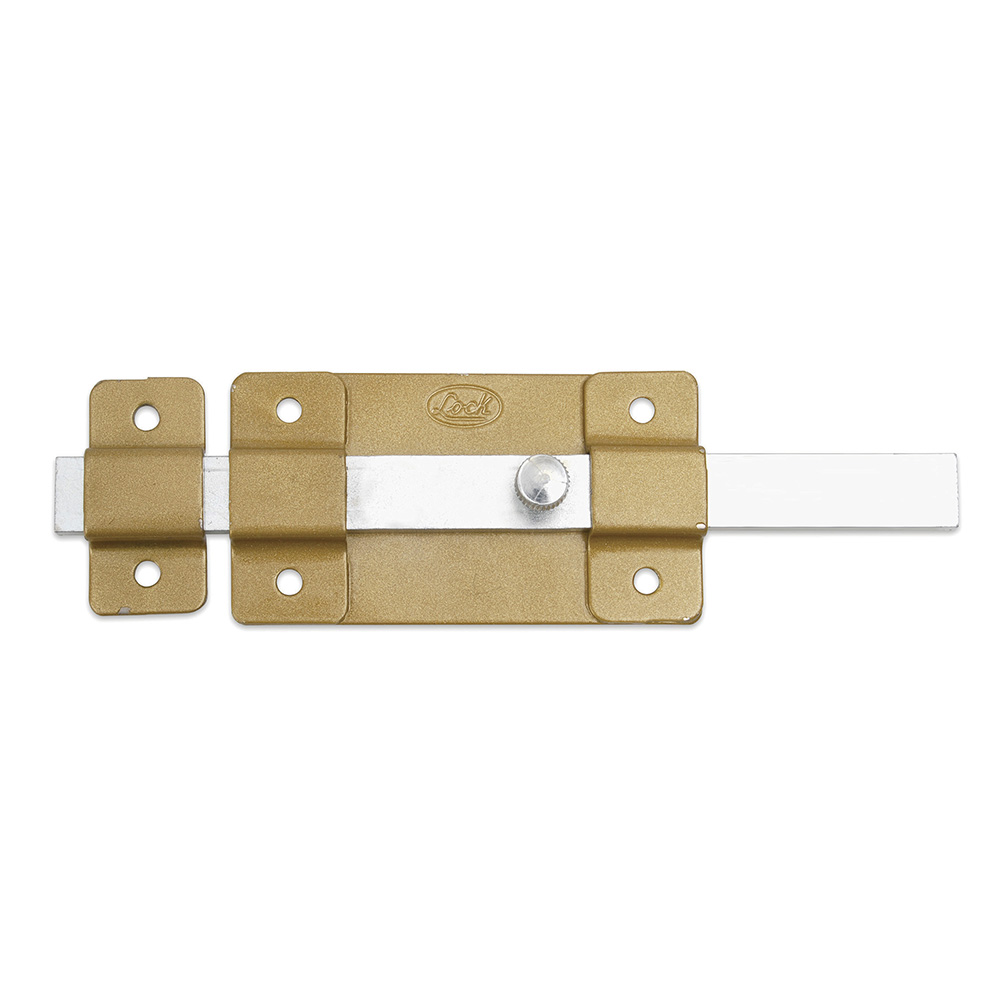 Pasador de sobreponer 8 cm dorado, Lock