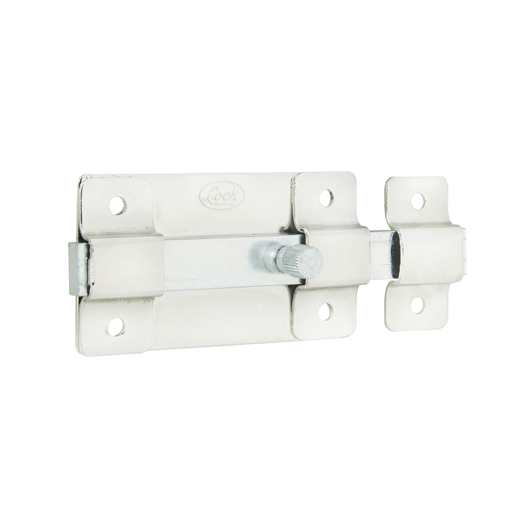 Pasador de sobreponer 8 cm níquel satinado, Lock