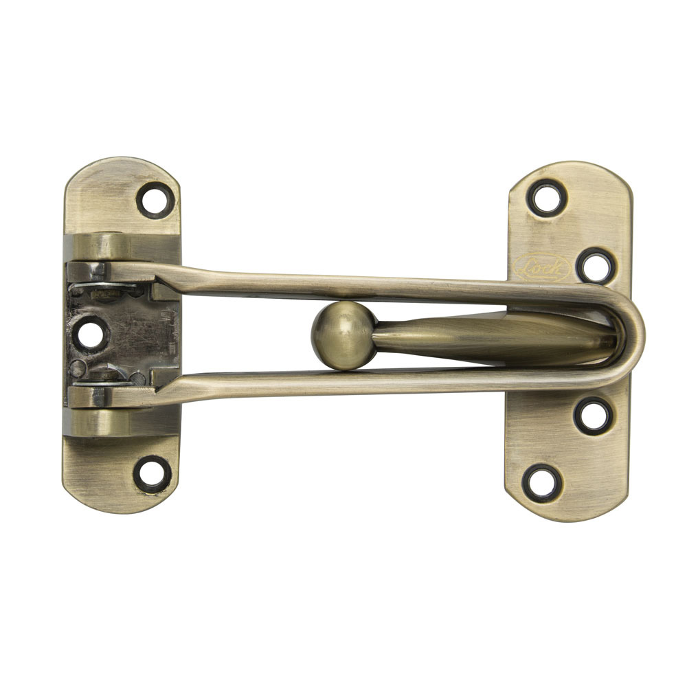 Accesorio de seguridad para puerta acabado latón antiguo, Lock