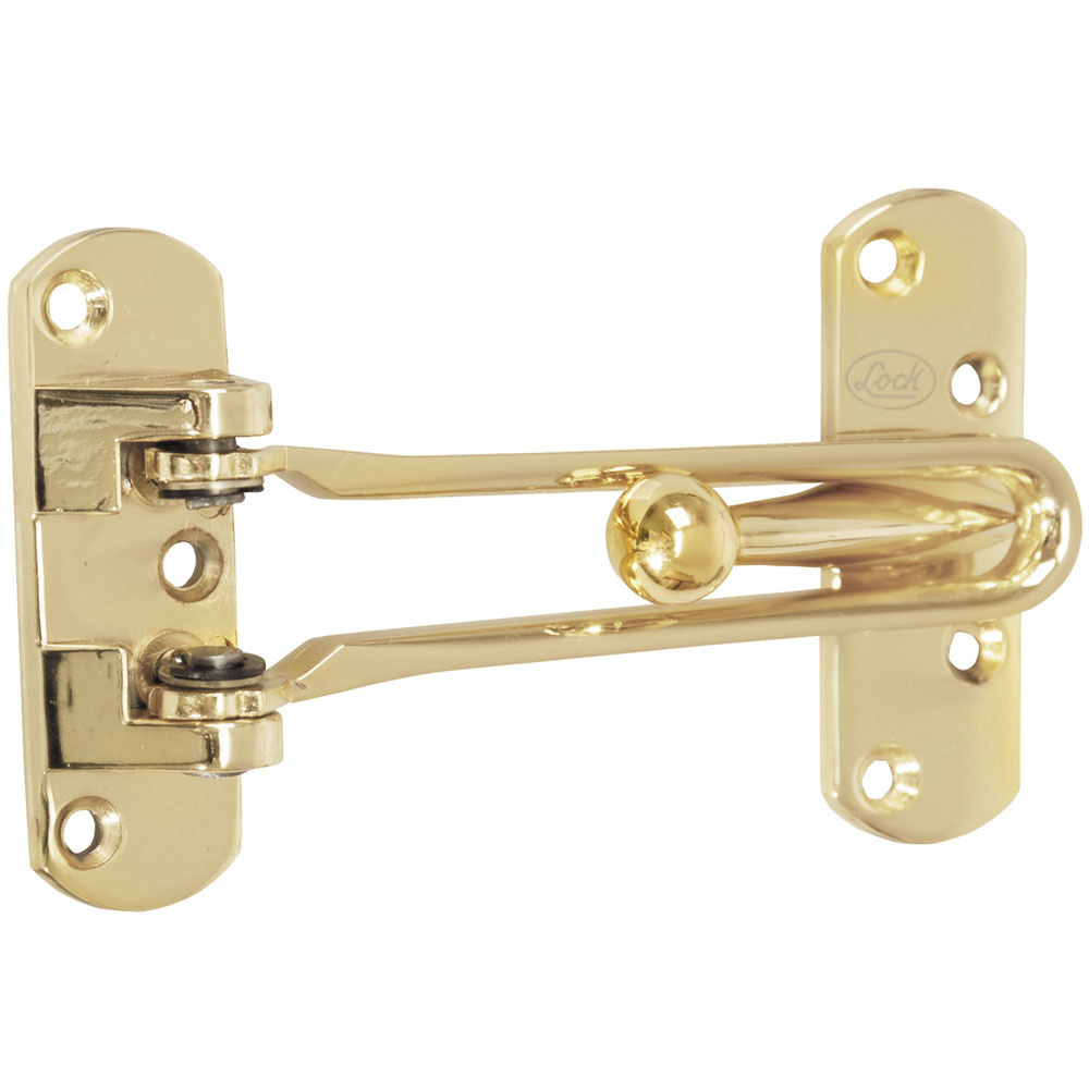 Accesorio de seguridad para puerta acabado latón brillante, Lock