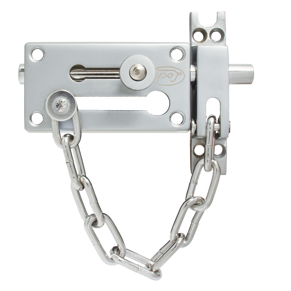 Pasador de sobreponer de cadena cromo satinado, Lock