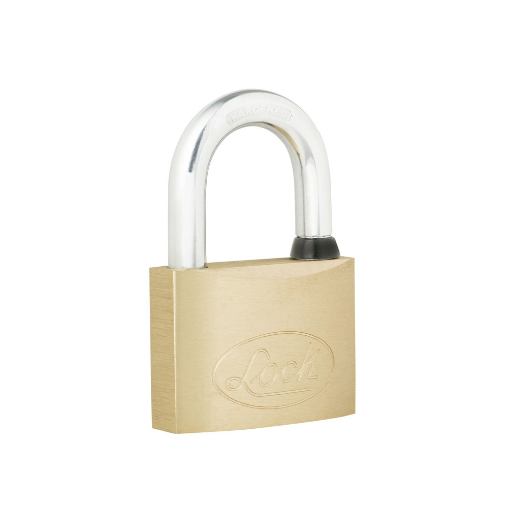 Candado de latón  corto 50 mm, llave bancaria, Lock