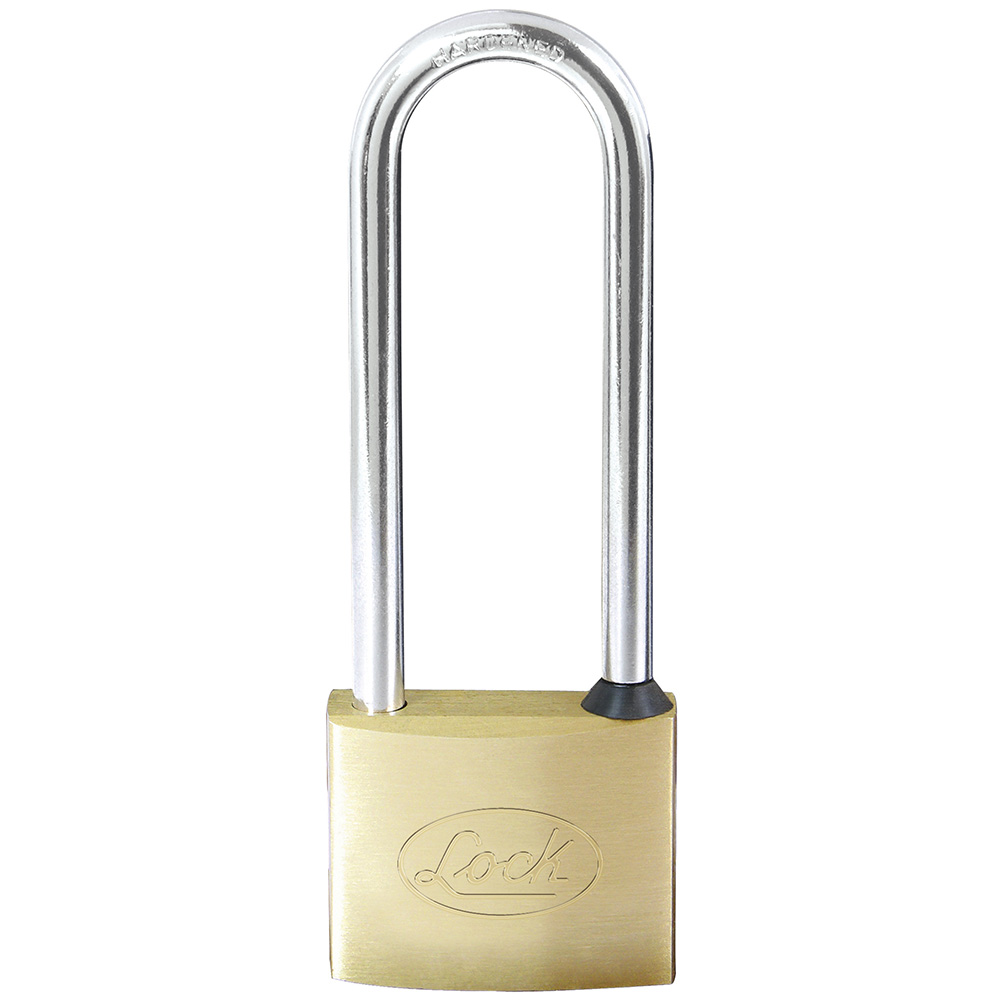 Candado de latón extra largo 50 mm, llave estándar, Lock