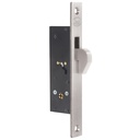 Cerrojo para embutir de gancho, níquel satinado, llave tetra, en caja, Lock