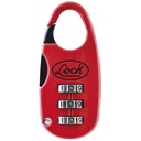 Candado de combinación programable para maleta, rojo, 25 mm, Lock