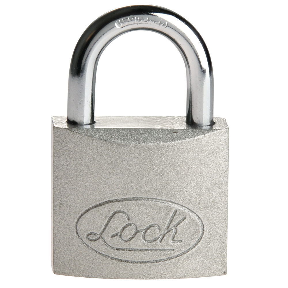 Candado de acero largo 38 mm, llave estándar, en caja, Lock