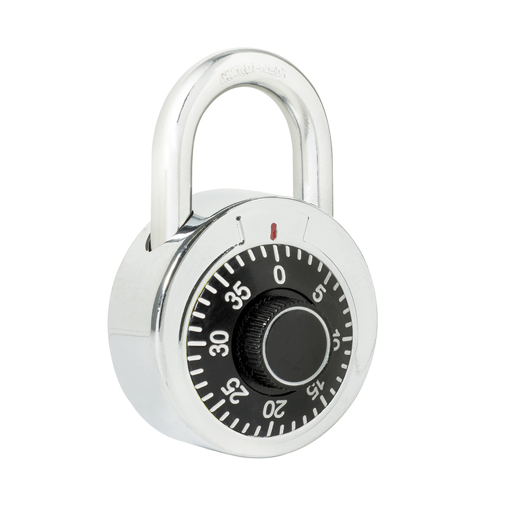 Candado de combinación de disco, negro, 50 mm, Lock