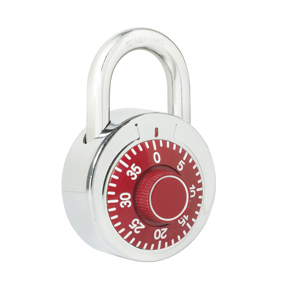 Candado de combinación de disco, rojo, 50 mm, Lock