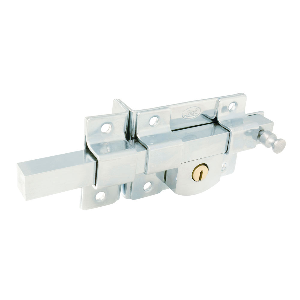 Cerradura de barra libre función izquierda, cromo brillante, llave estándar, en caja, Lock