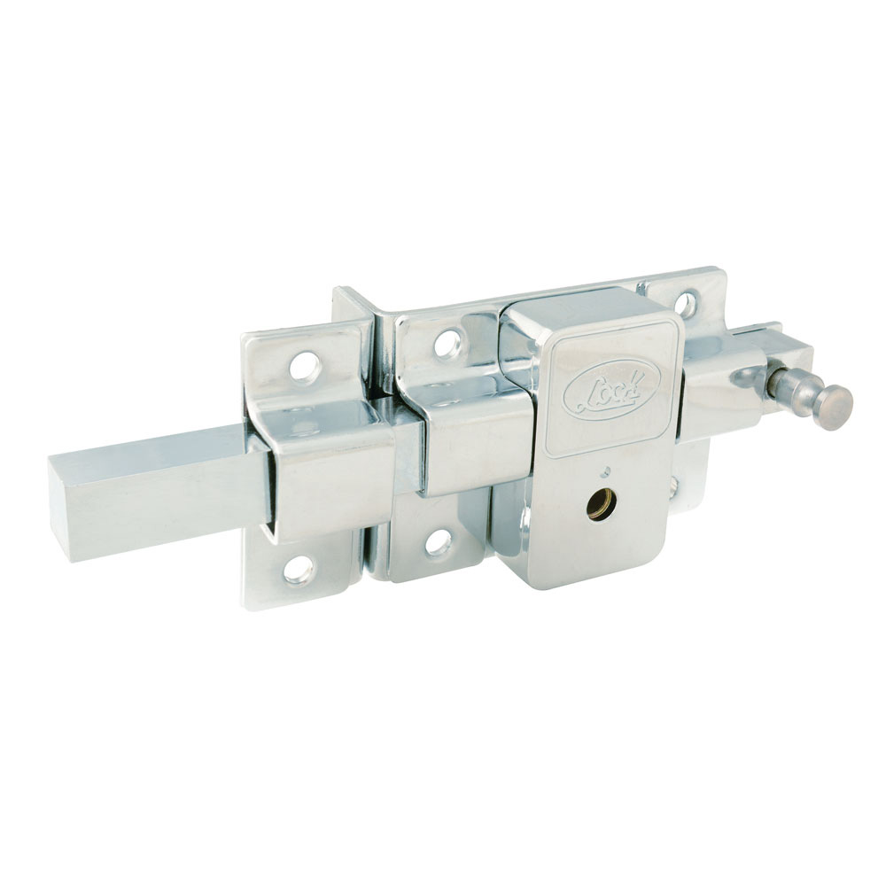 Cerradura de barra fija función izquierda, cromo brillante, llave tetra, blíster, Lock