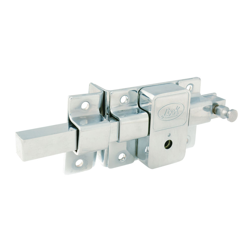 Cerradura de barra libre función izquierda, cromo brillante, llave tetra, en caja, Lock