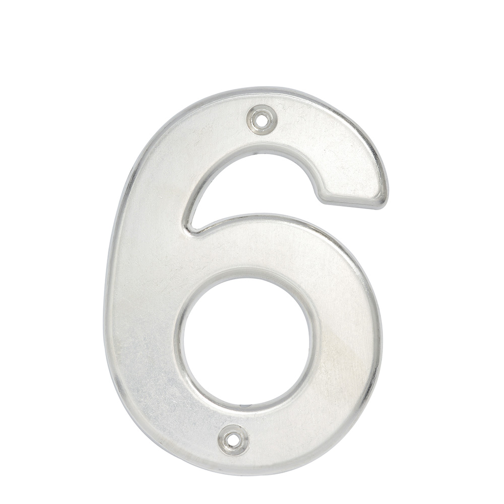 Número 6 bold 4" níquel satinado, Lock