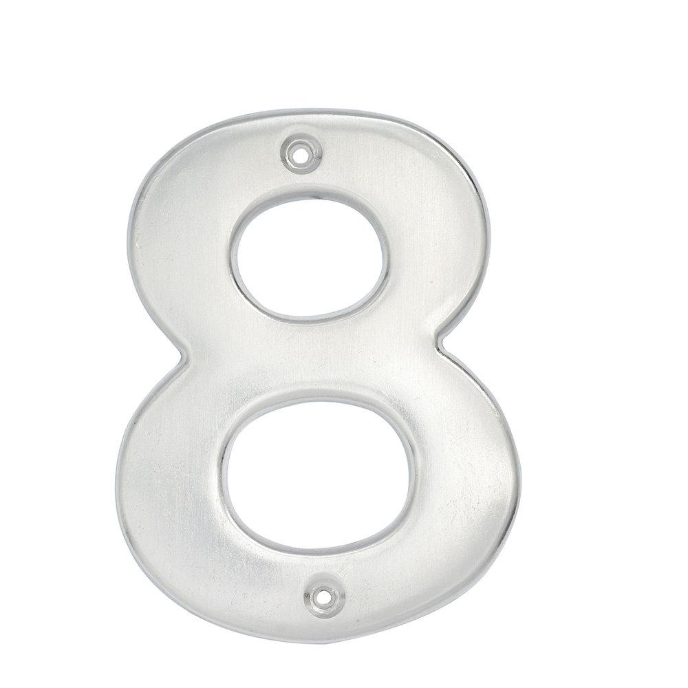 Número 8 bold 4" níquel satinado, Lock