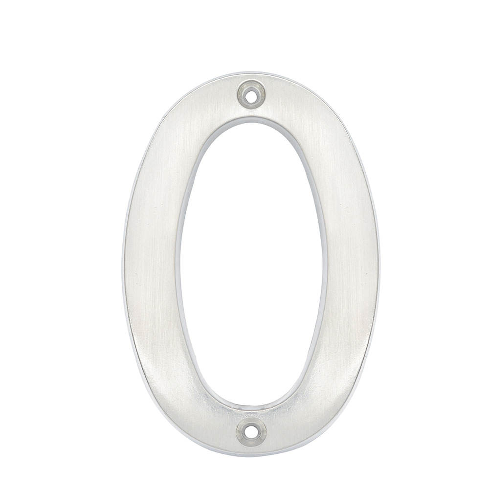 Número 0 slim 4" níquel satinado, Lock