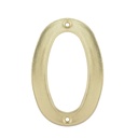 Número 0 slim 4" latón brillante, Lock