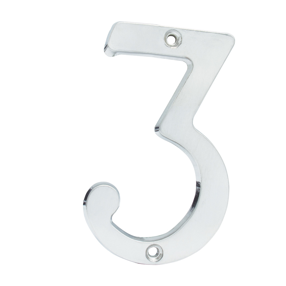Número 3 slim 4" níquel satinado, Lock