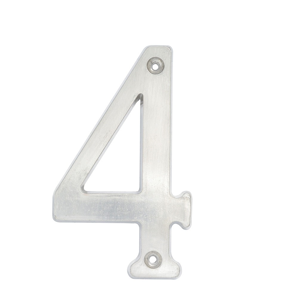 Número 4 slim 4" níquel satinado, Lock