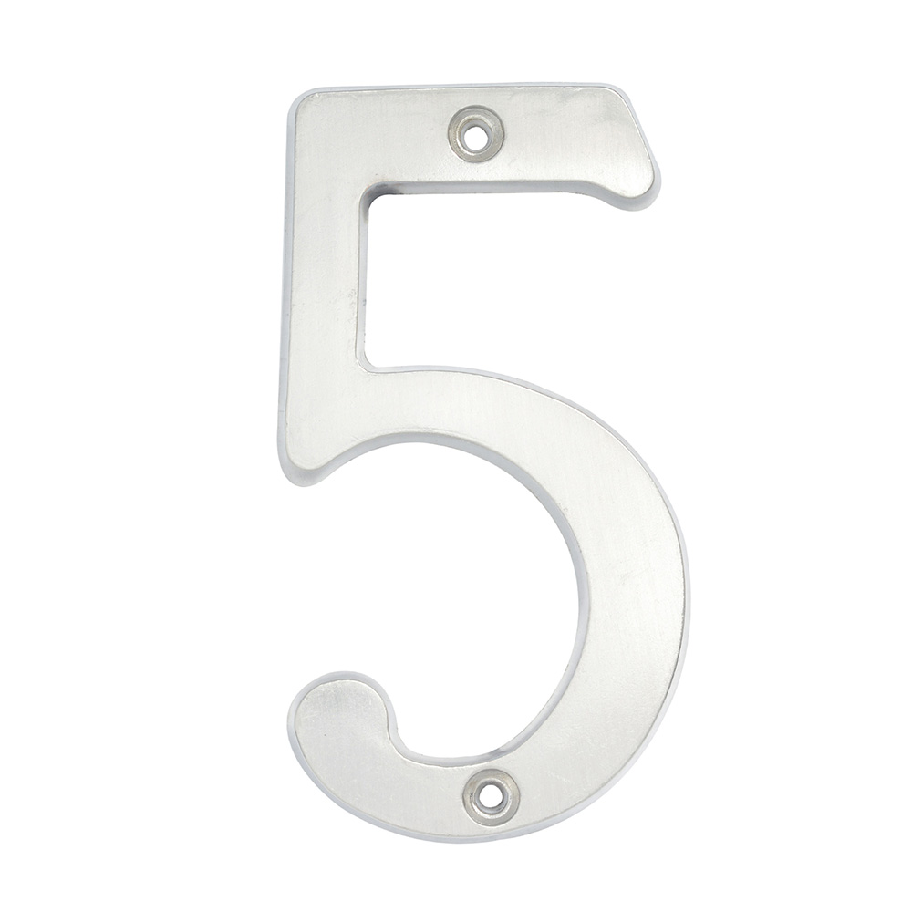 Número 5 slim 4" níquel satinado, Lock