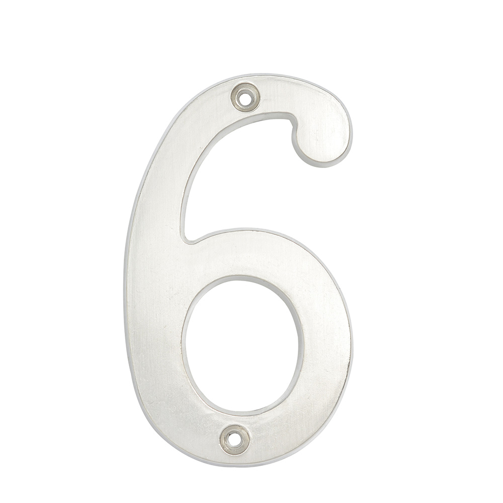 Número 6 slim 4" níquel satinado, Lock