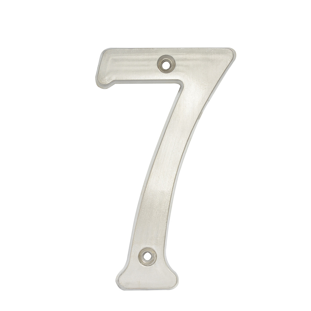 Número 7 slim 4" níquel satinado, Lock