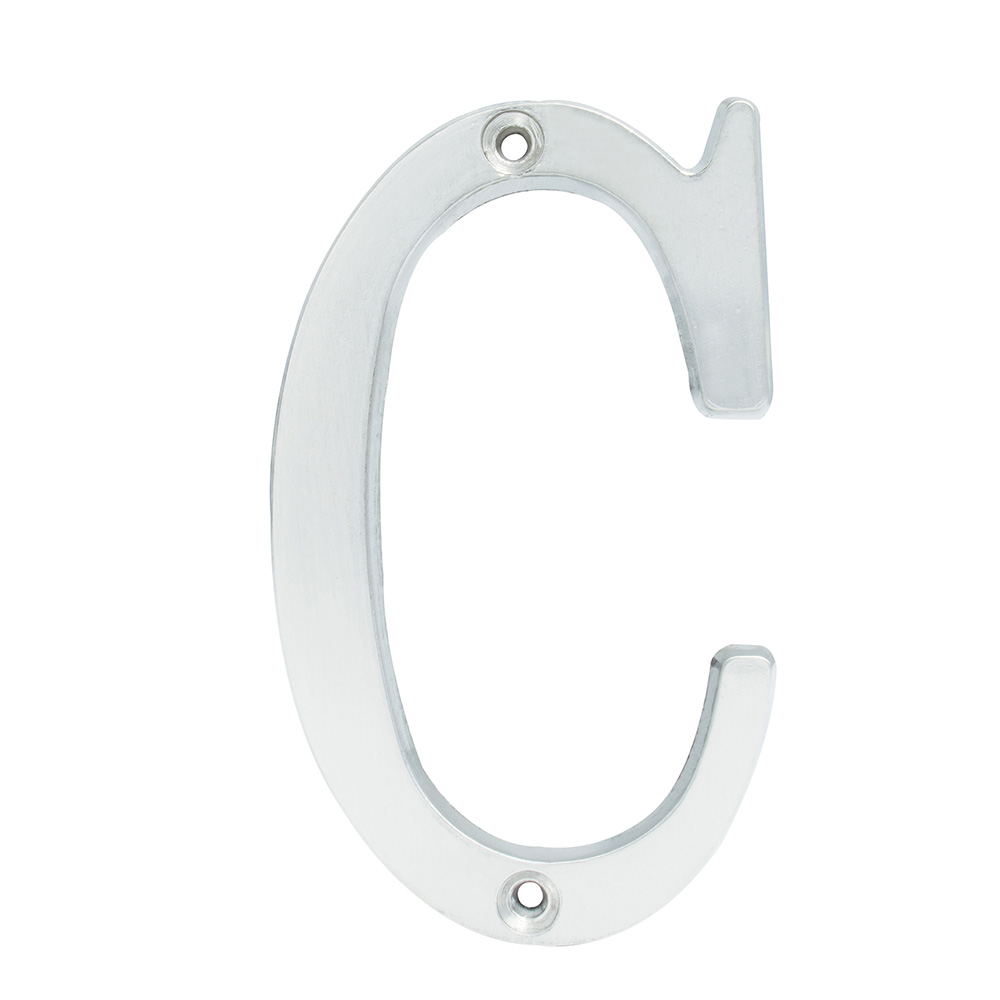 Letra C slim 4" níquel satinado, Lock
