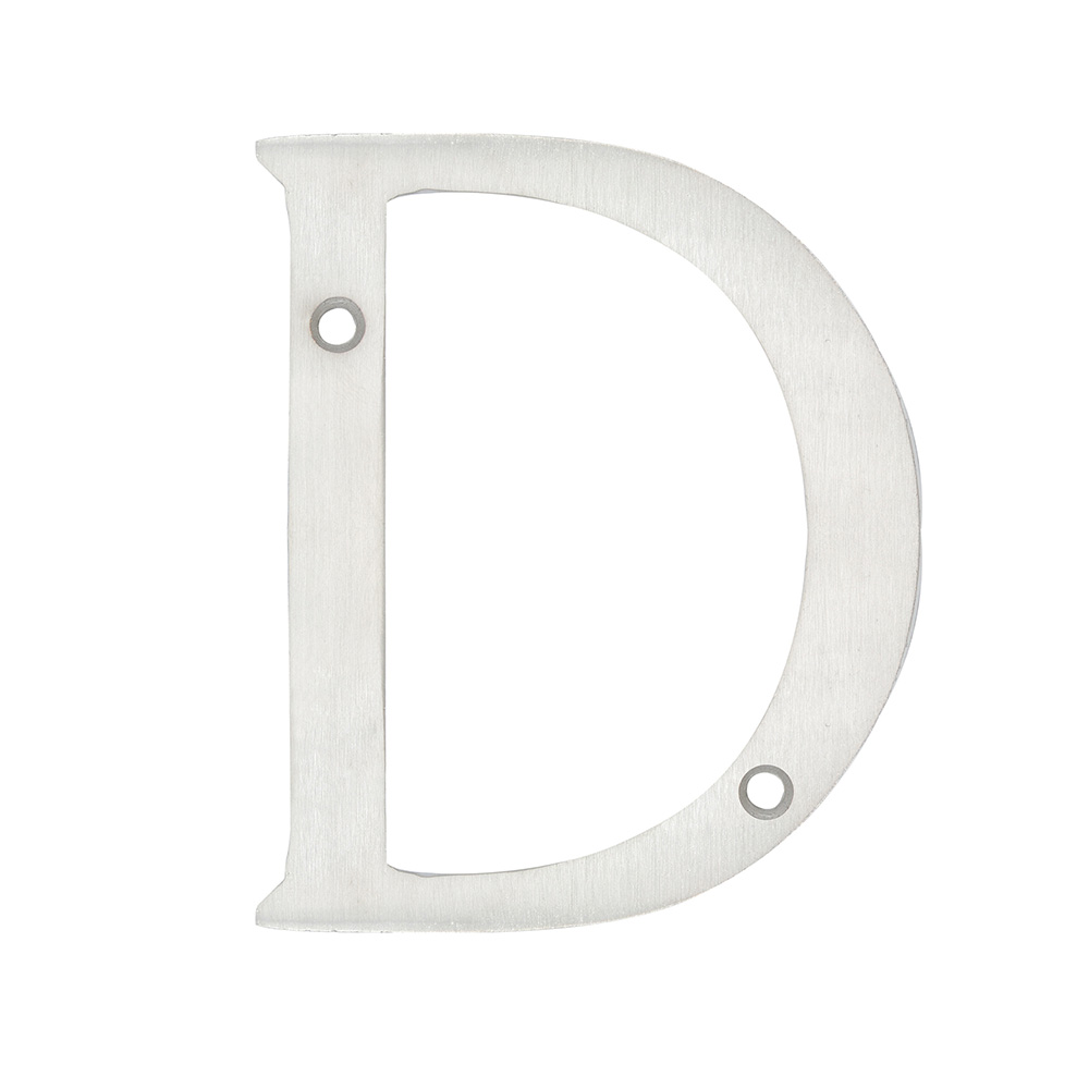 Letra D slim 4" níquel satinado, Lock