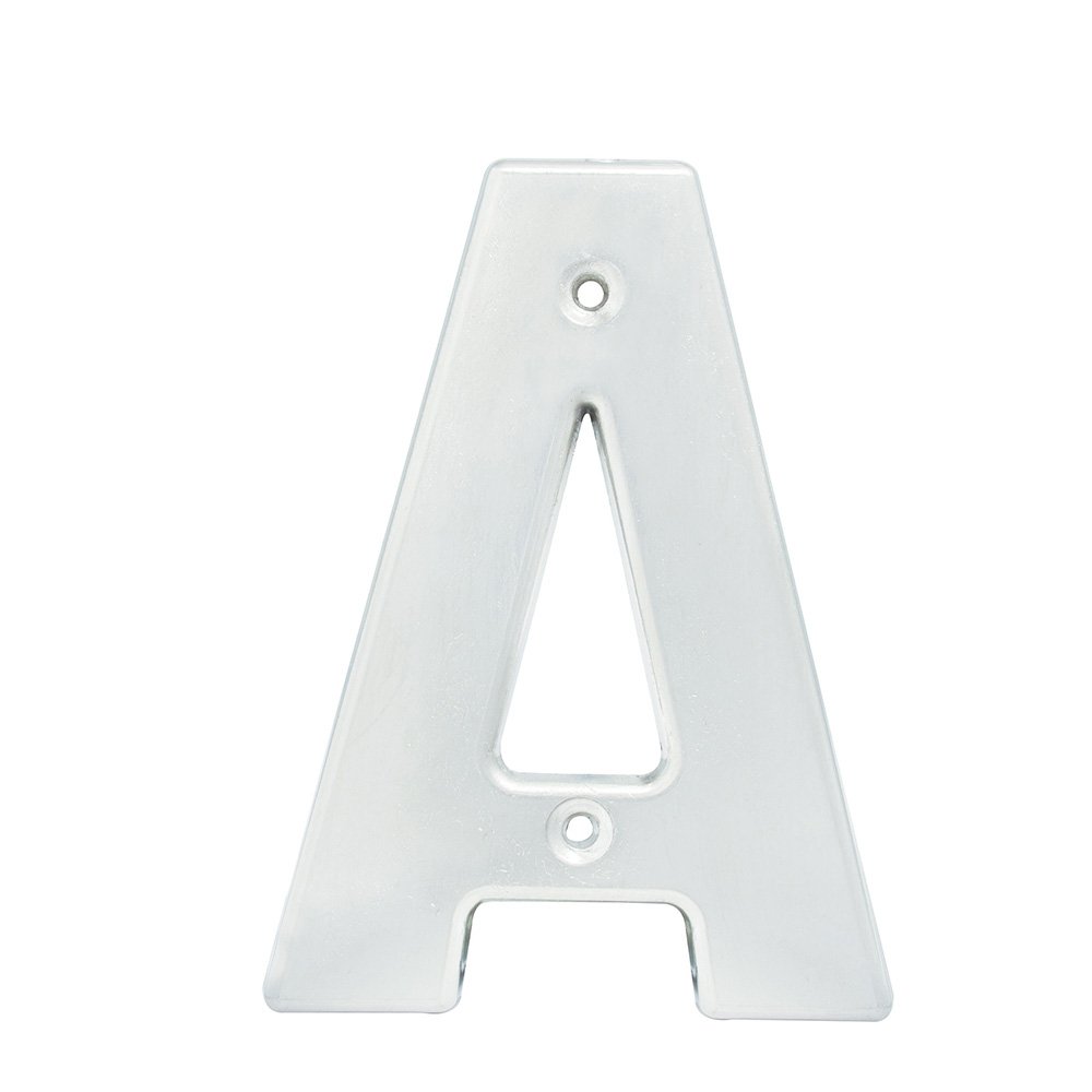 Letra A bold 4" níquel satinado, Lock