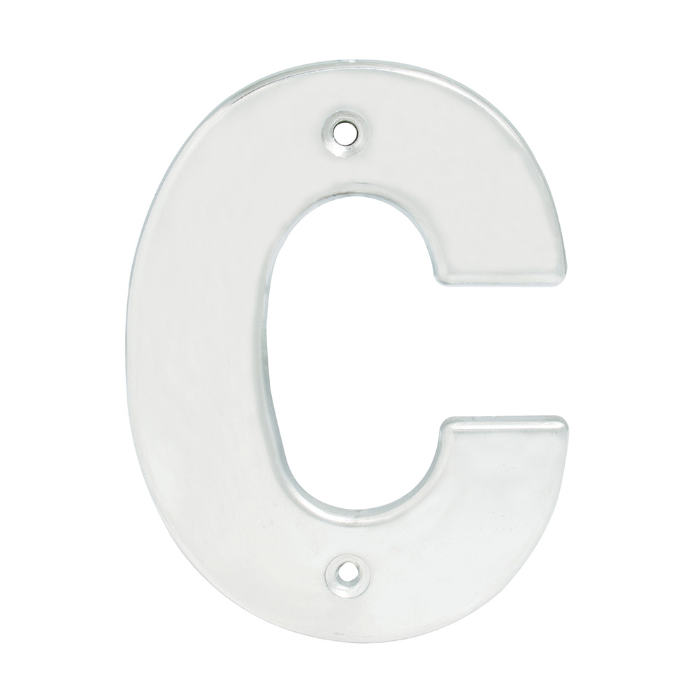 Letra C bold 4" níquel satinado, Lock
