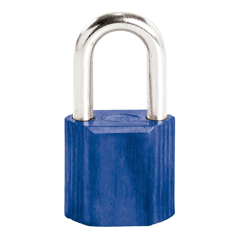 Candado No.9 largo 38 mm, color azul, Lock