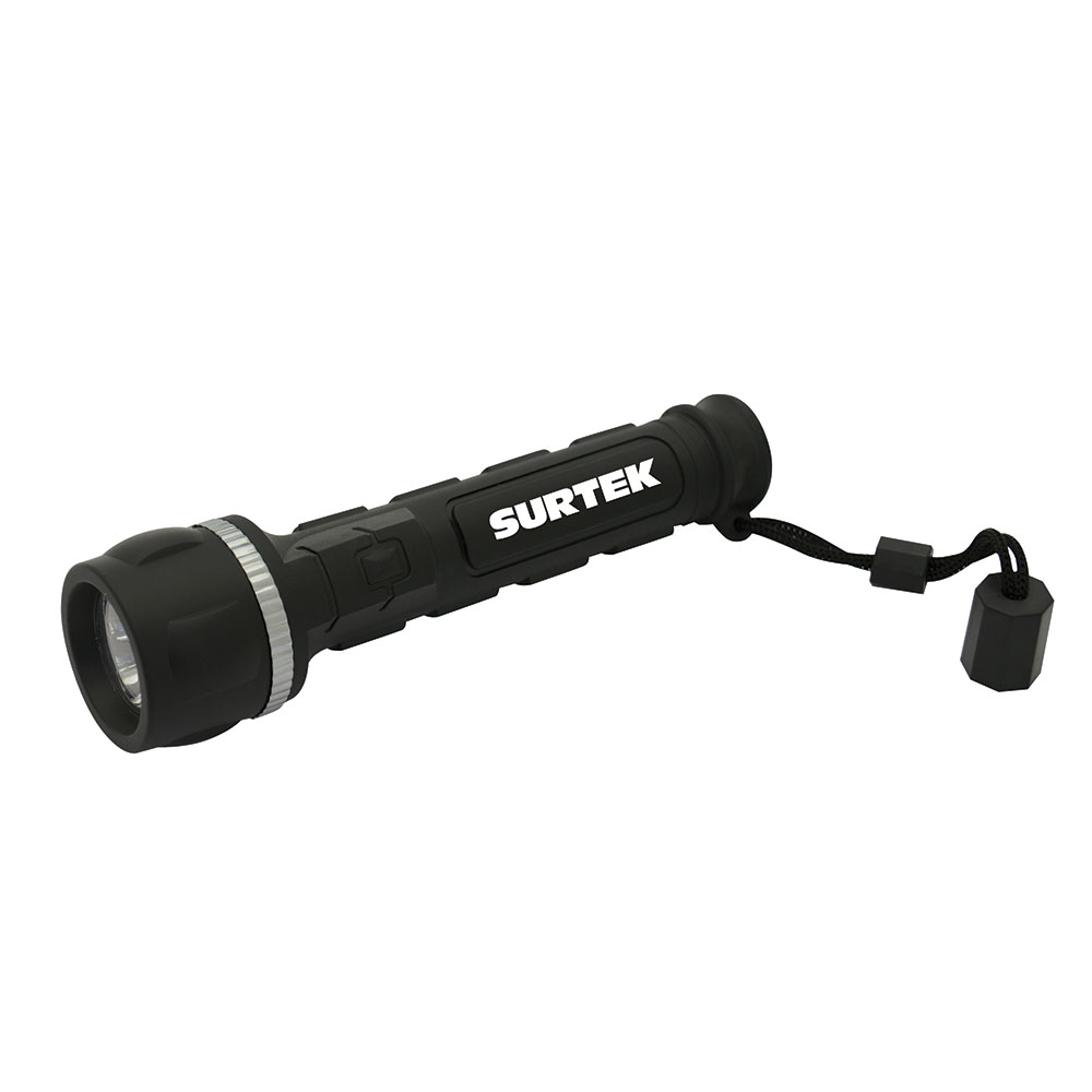 Linterna de LED anti-impacto a baterías, 2 pilas "AA", Surtek
