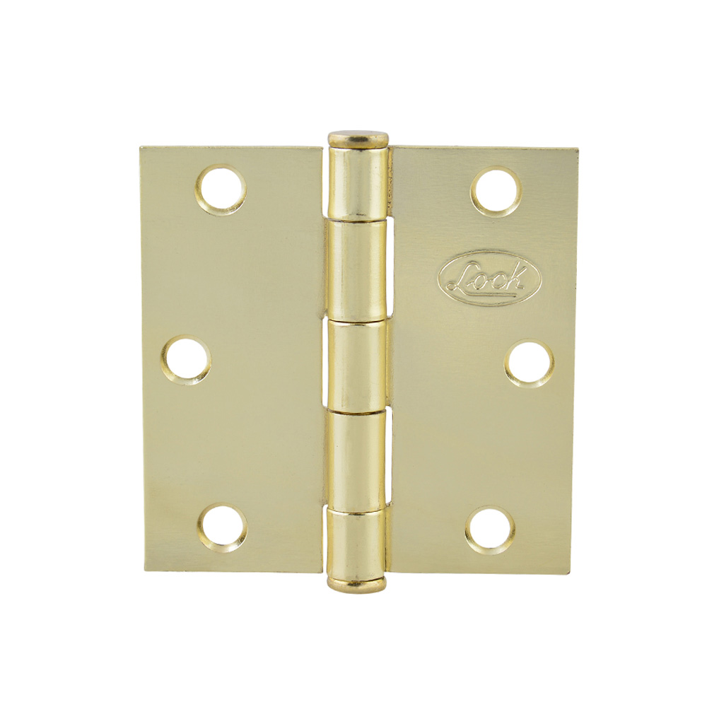 Bisagra cuadrada latón brillante 4" x 4", Lock
