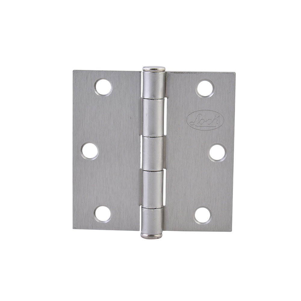 Bisagra cuadrada níquel satinado 4" x 4", Lock