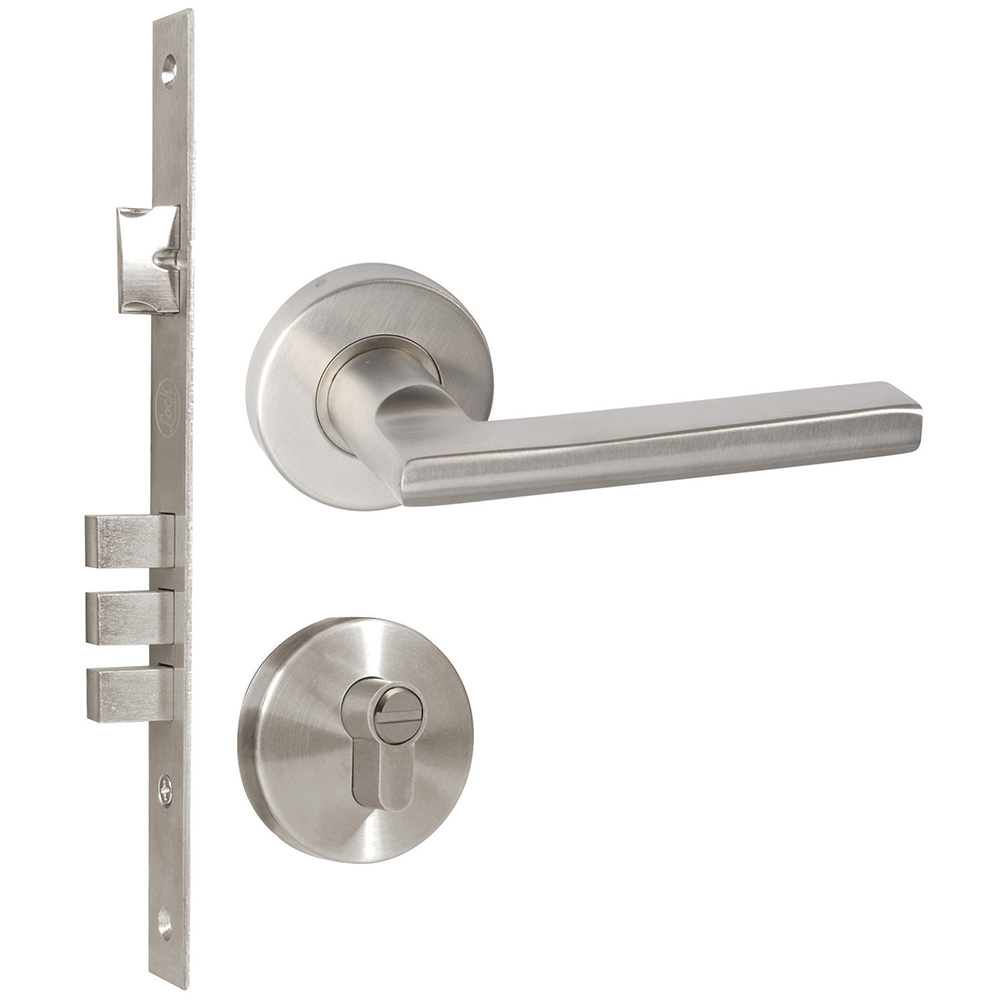 Manija Davos para baño función privacia, acero inoxidable, mecanismo embutir, visual, Lock