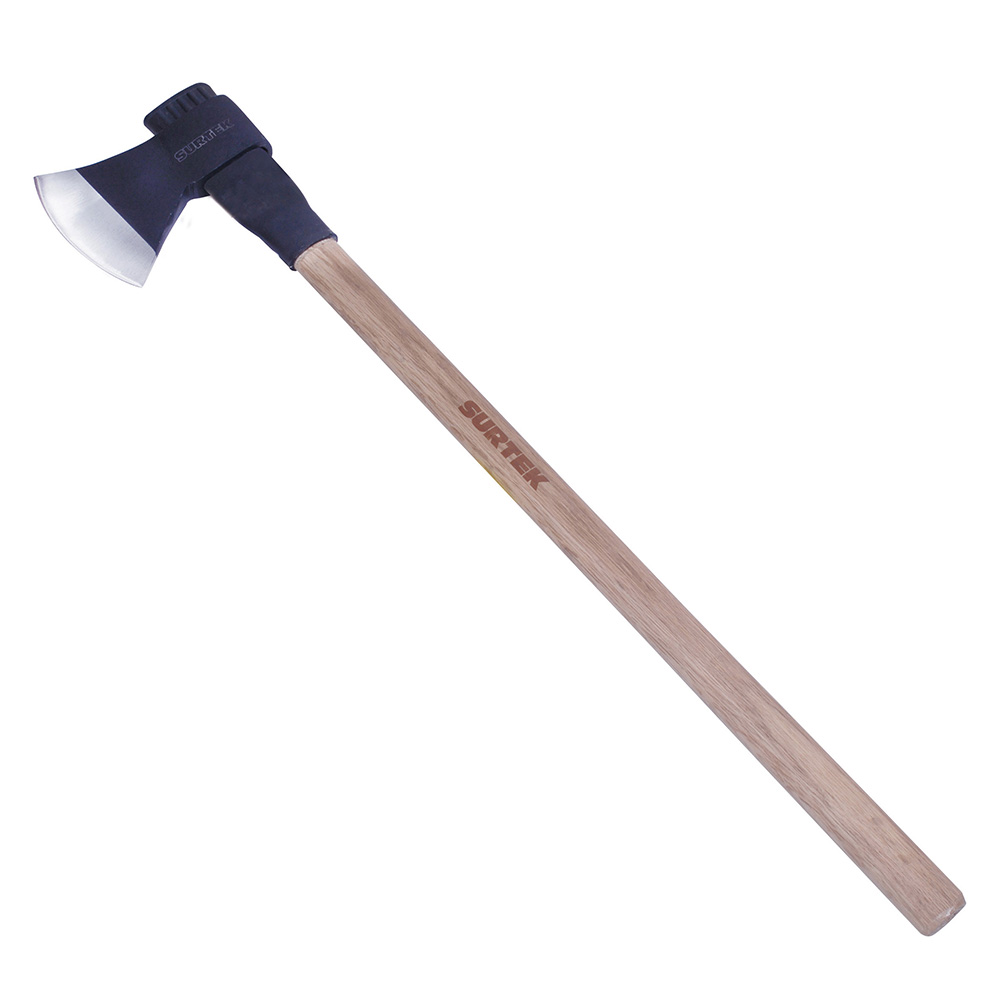 Hacha de labor entera con cabeza forjada en acero con mango de madera 36", 2-1/2 Lb, Surtek