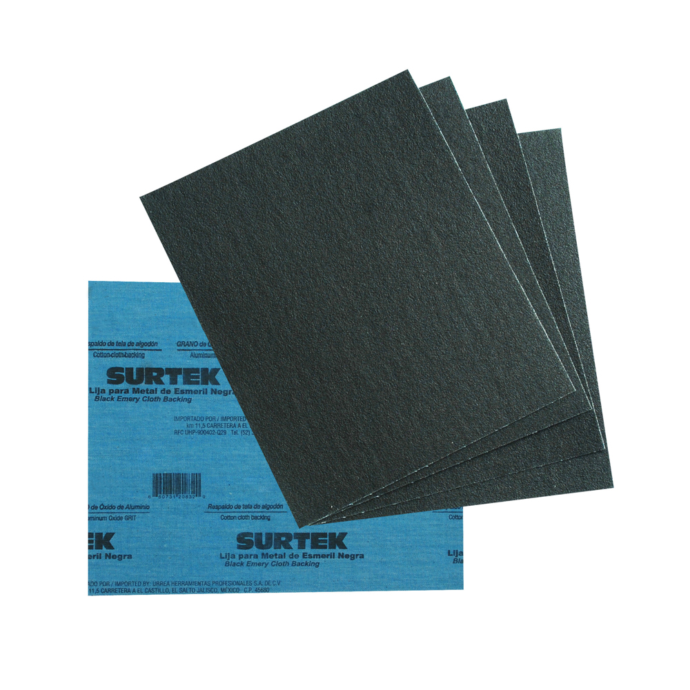 Lija negra para esmeril, grano 120, Surtek