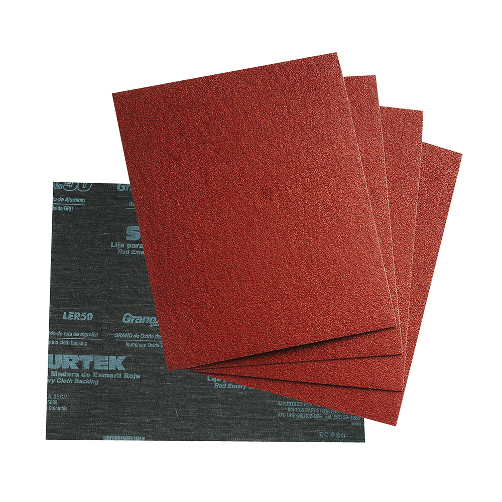 Lija roja para esmeril, grano 50, Surtek