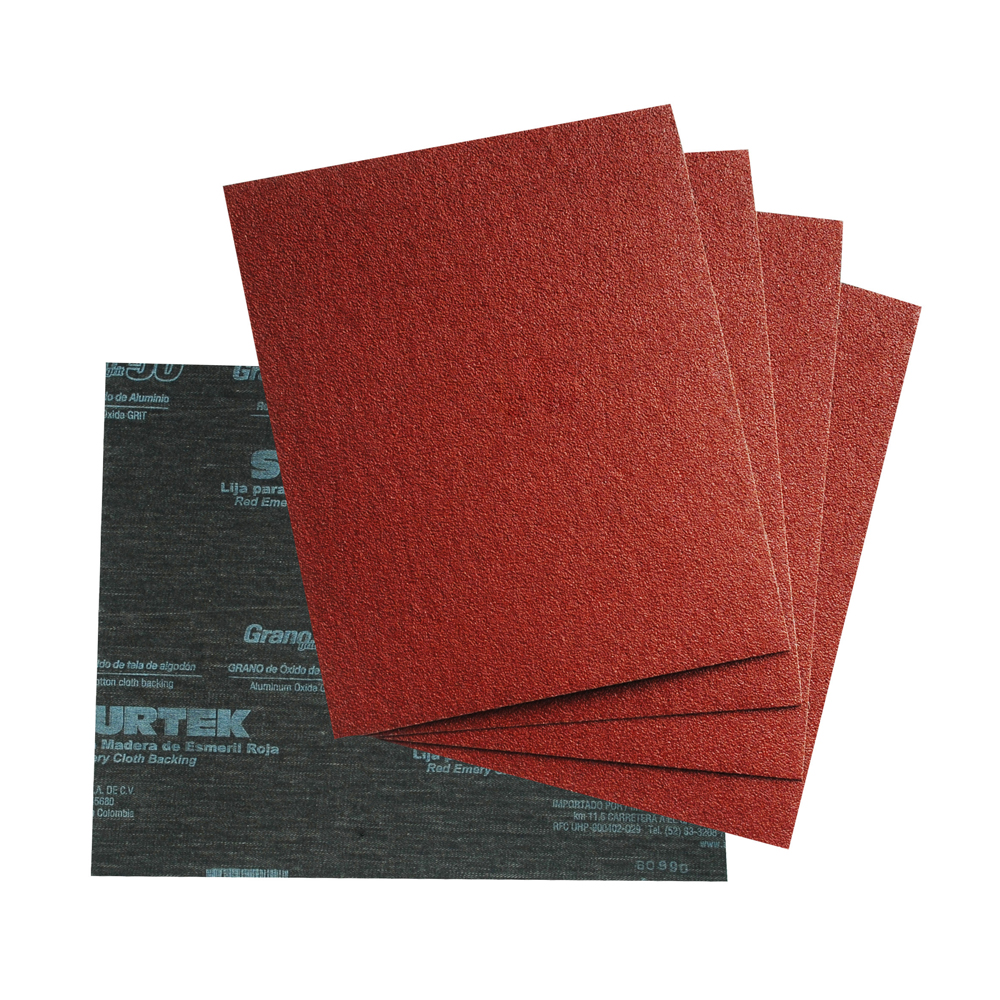 Lija roja para esmeril, grano 80, Surtek