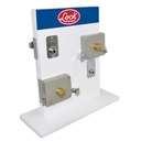 Exhibidor con cerraduras de sobreponer y de barra, 4 piezas, Lock