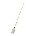 Trapeador de pabilo de algodón 300 g con bastón de madera 120 cm, Foy