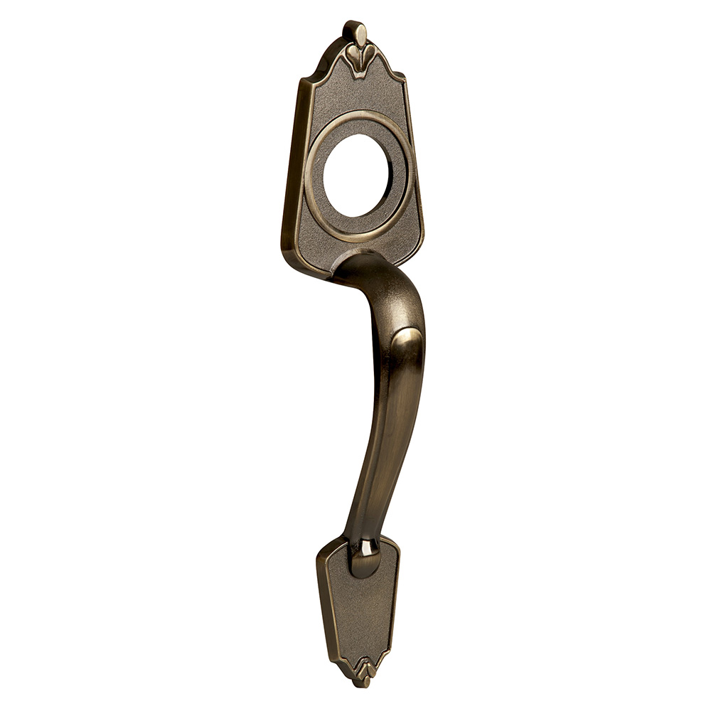 Jaladera para cerradura de sobreponer, latón antiguo, en caja, Lock