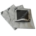 Lona reforzada color gris 6 x 12 m, Surtek