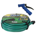 Manguera para jardín lisa en rollo 2 capas 1/2", 10 m con pistola para riego, Foy
